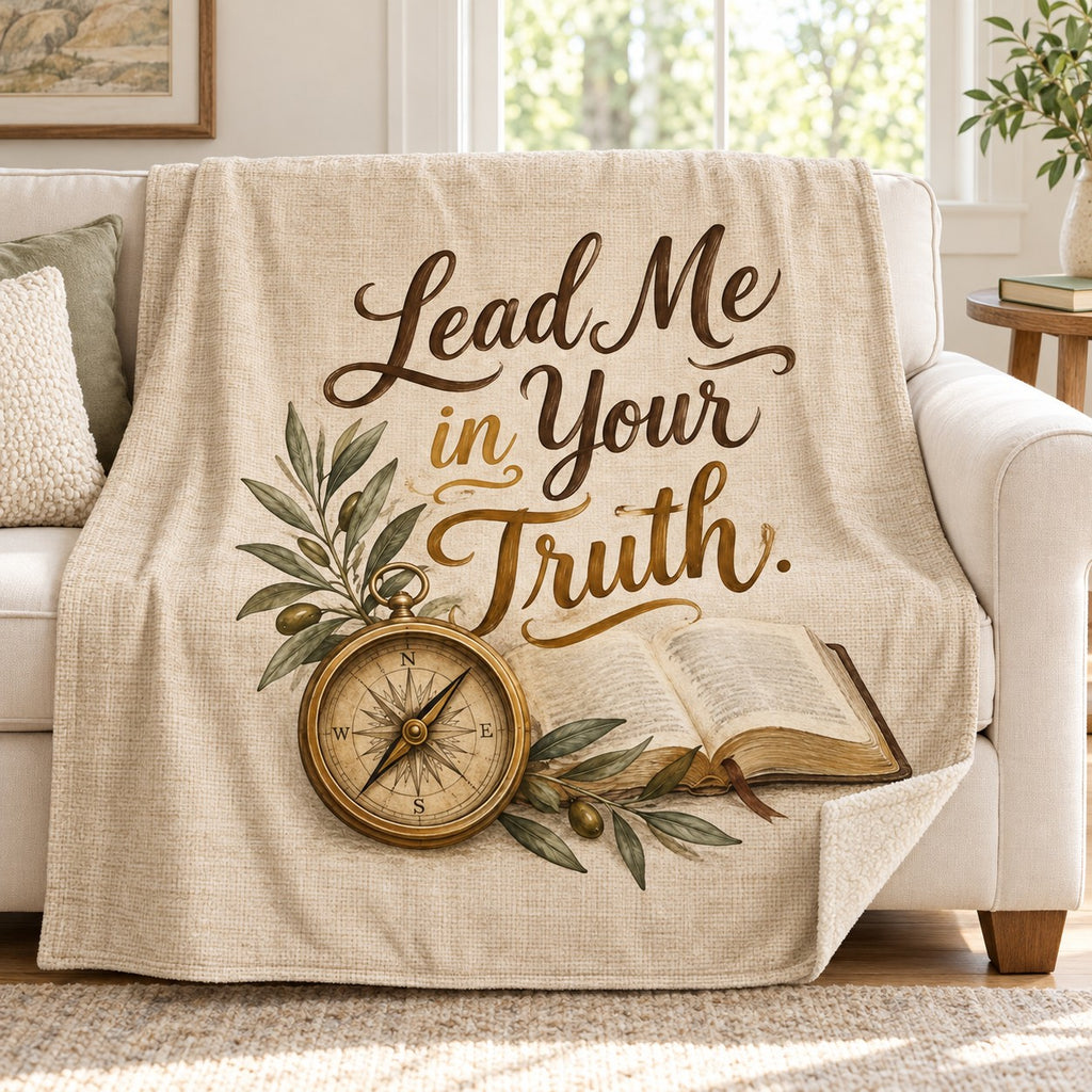 Lead Me in Your Truth. blanket, on a sofa