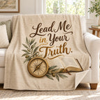 Lead Me in Your Truth. blanket, on a sofa