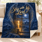 Stay with Me, Lord. blanket, on a sofa