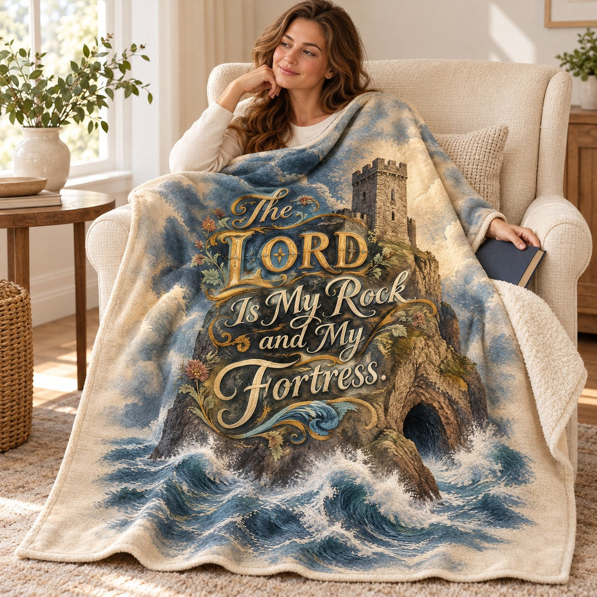 The Lord Is My Rock and My Fortress. blanket, wrapped around a reader