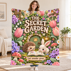 Little Secret Garden blanket, held open