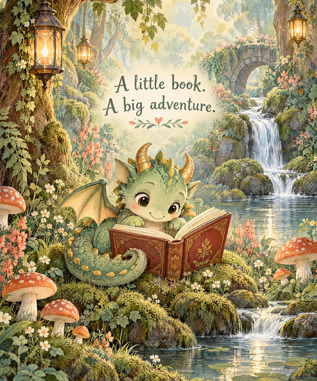 The Dragon's Storybook blanket, full design