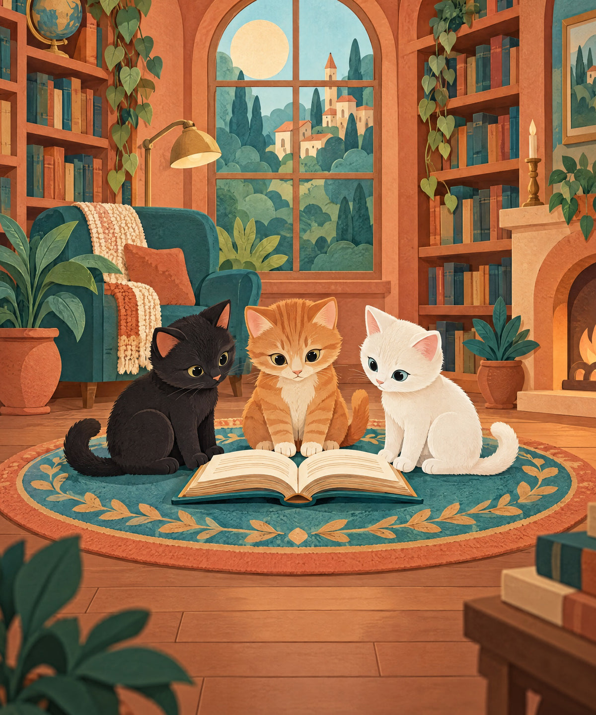 The Book Club blanket, full design