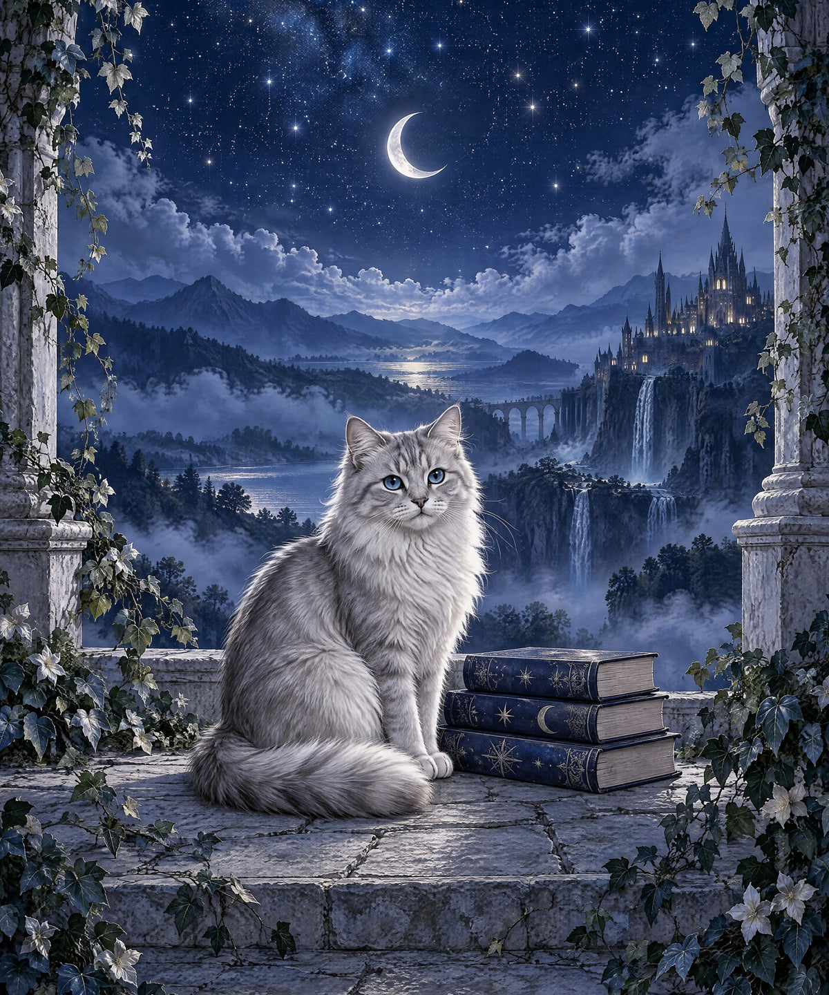 Moonlit Pages blanket, full design