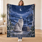 Moonlit Pages blanket, held open