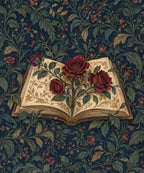 Roses Between Pages blanket, full design