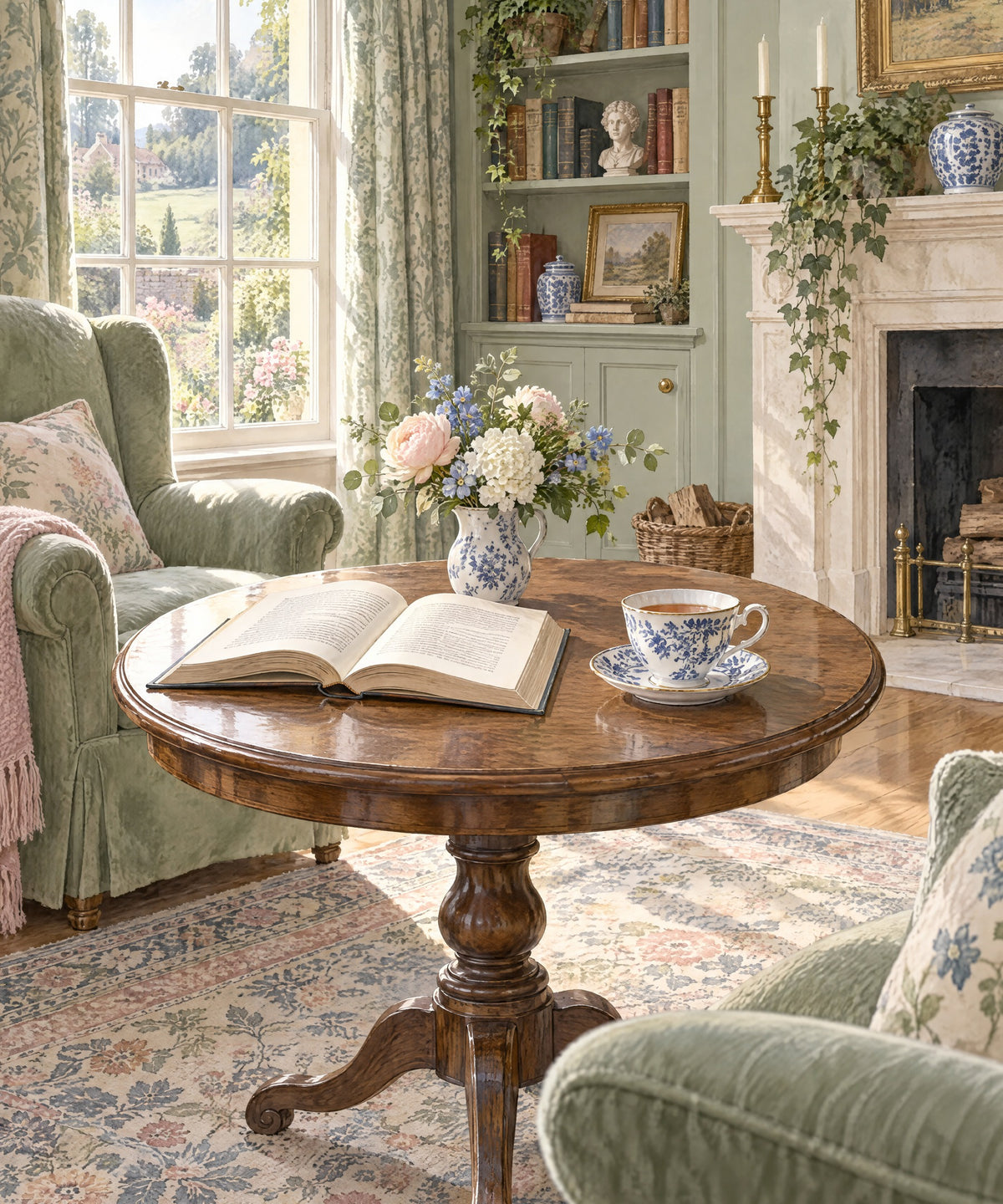 Tea and a Novel blanket, full design