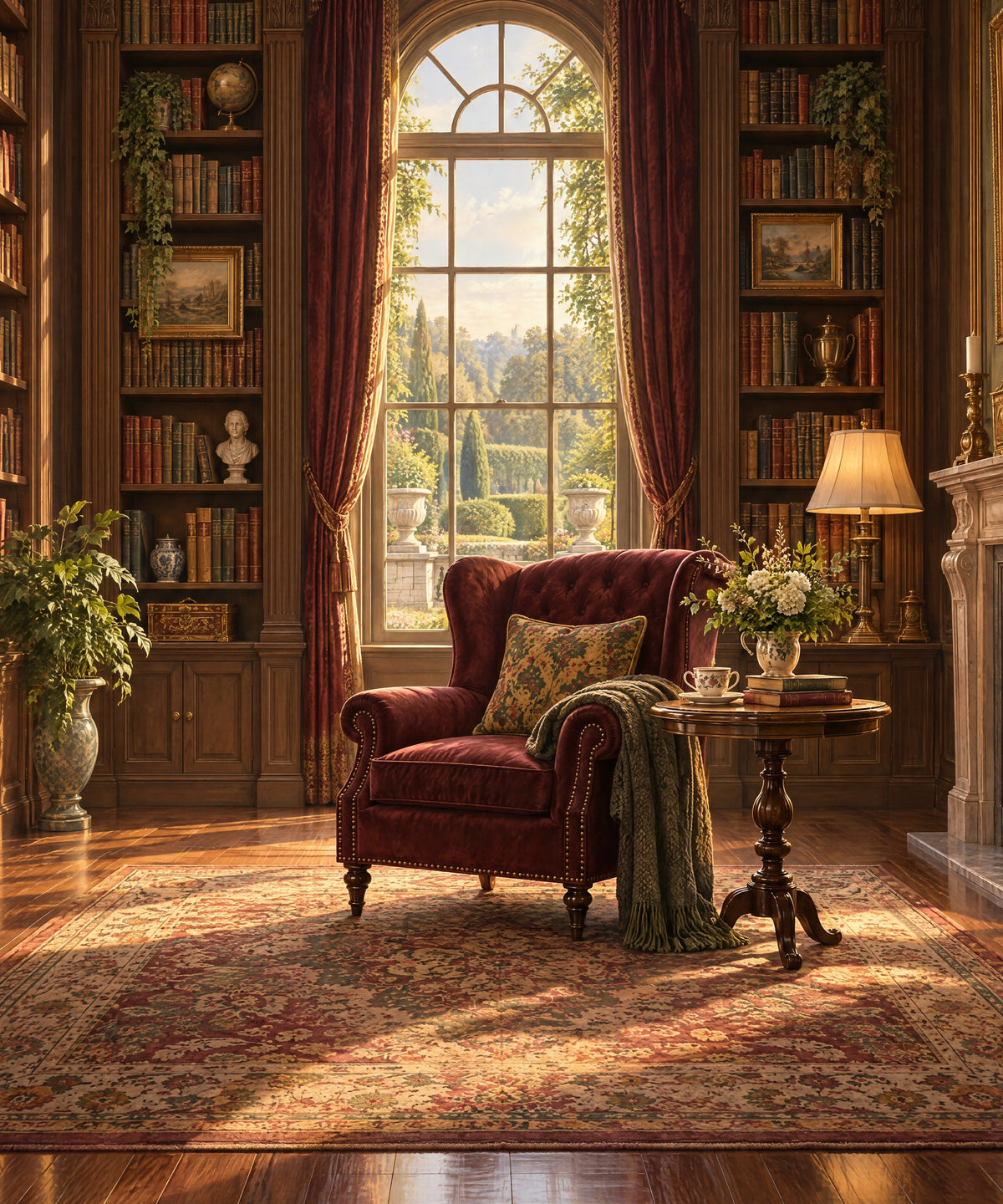 The Country-House Library blanket, full design