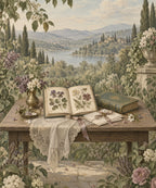 Pressed Flowers and Letters blanket, full design