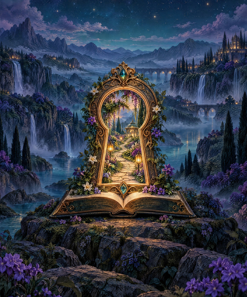 Through the Keyhole blanket, full design