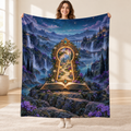Through the Keyhole blanket, held open
