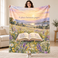 A Place Between Pages blanket, held open