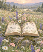 Words Like Wildflowers blanket, full design