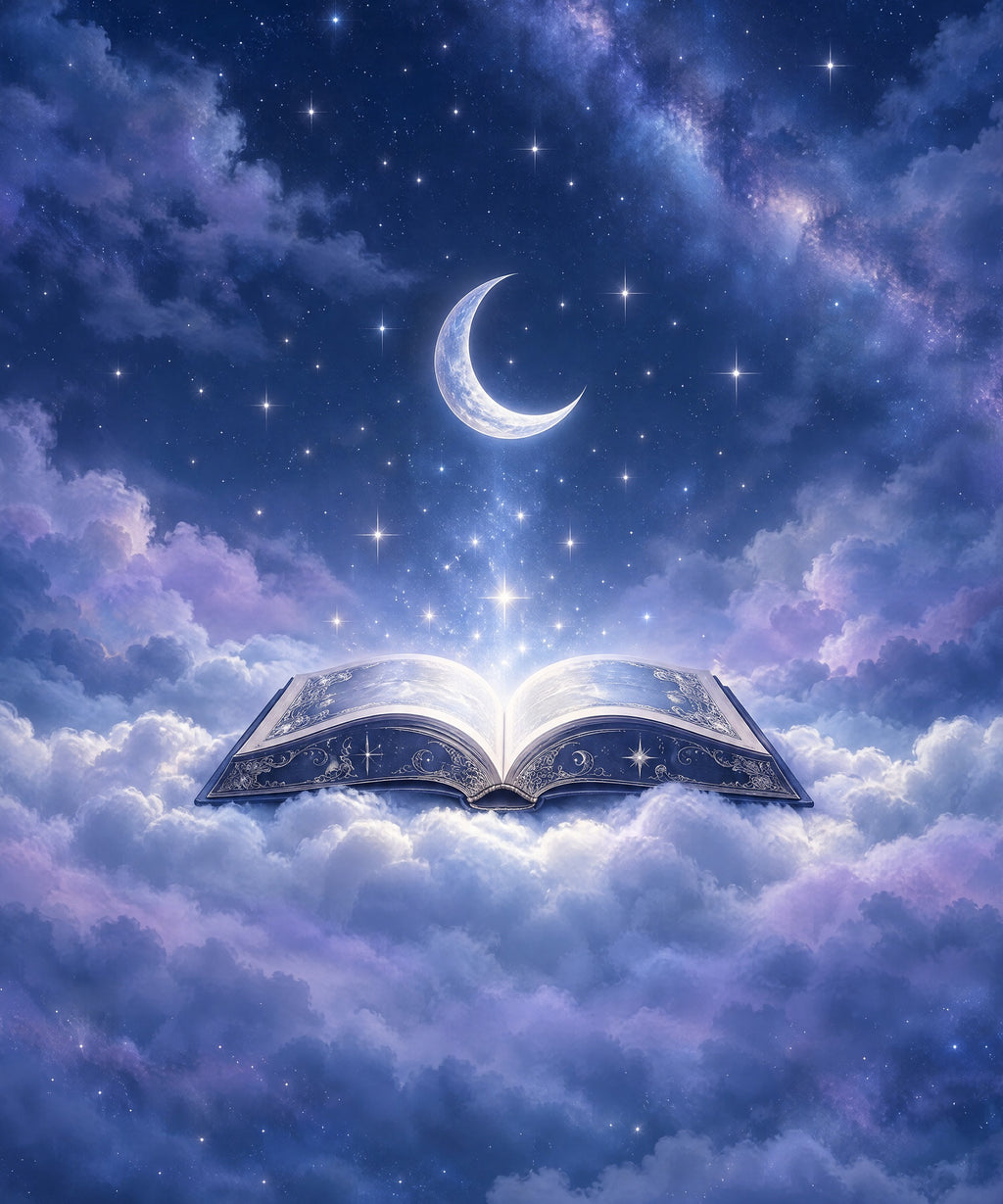 The Moon Keeps Reading blanket, full design