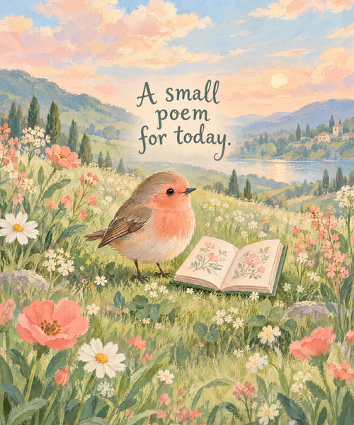 A Small Poem for Today blanket, full design