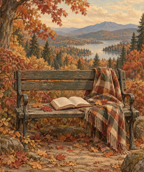 Autumn Margins blanket, full design