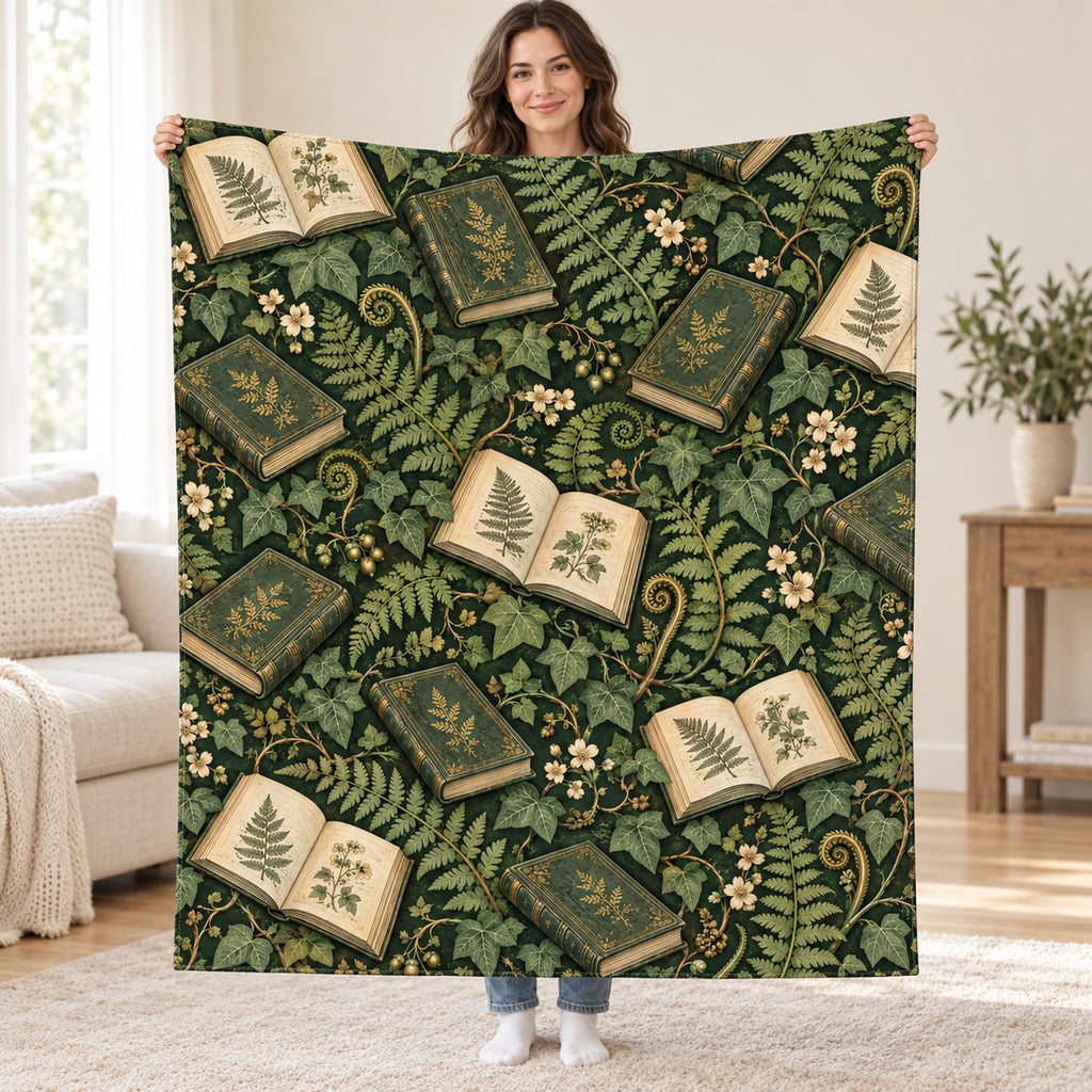 Fernbound Library blanket, held open