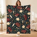 Midnight Rose Volumes blanket, held open