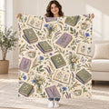 Wildflower Paperbacks blanket, held open
