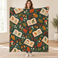 Woodland Book Pockets blanket, held open