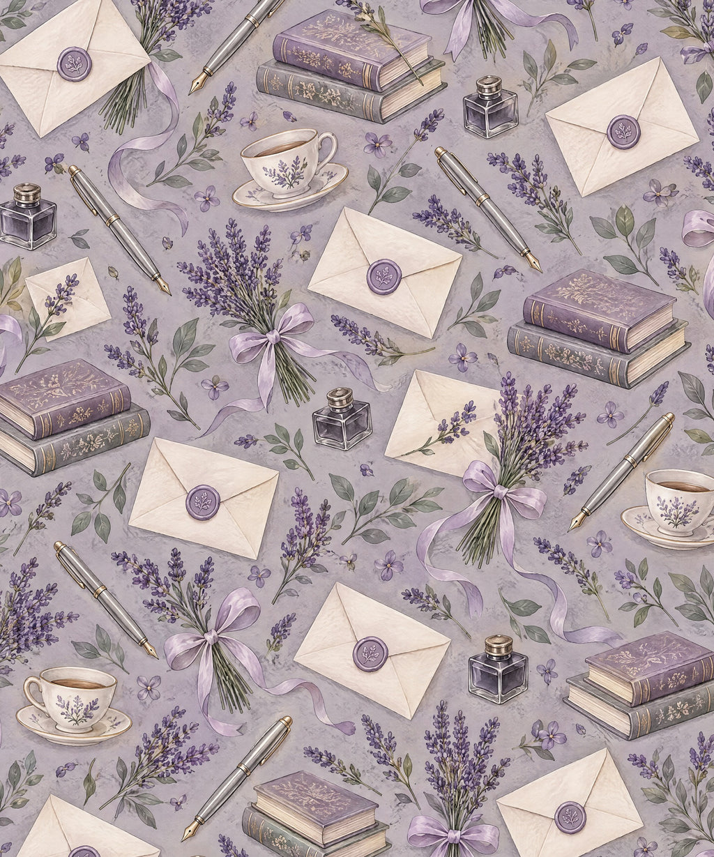 Lavender Letters blanket, full design