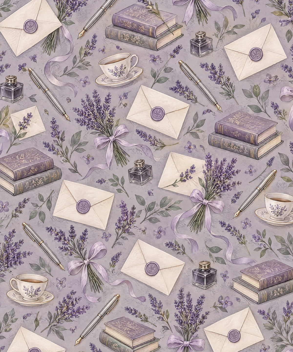 Lavender Letters blanket, full design