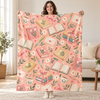 Little Love Notes blanket, held open