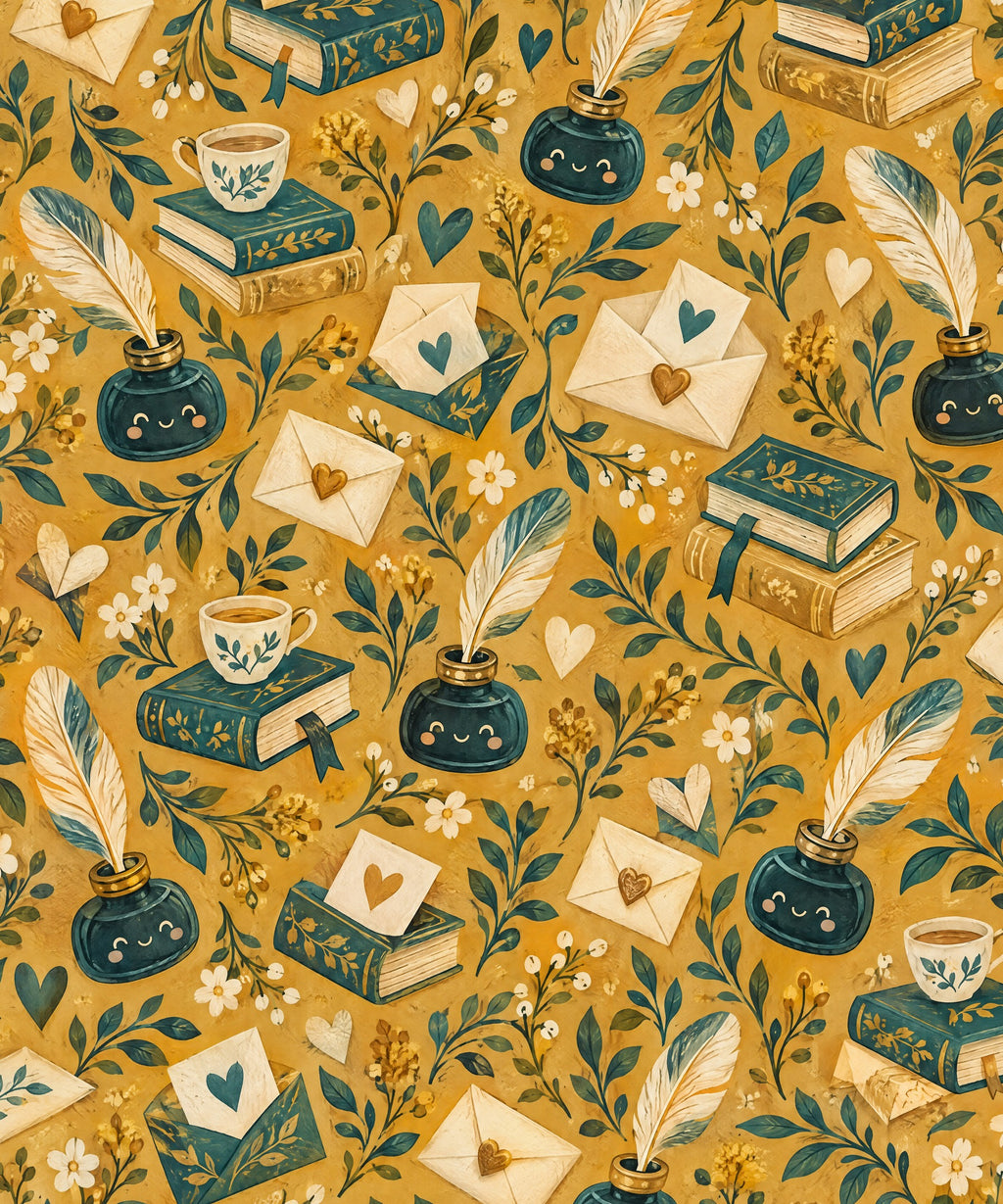 The Happy Inkpot blanket, full design