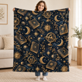 The Astral Library blanket, held open