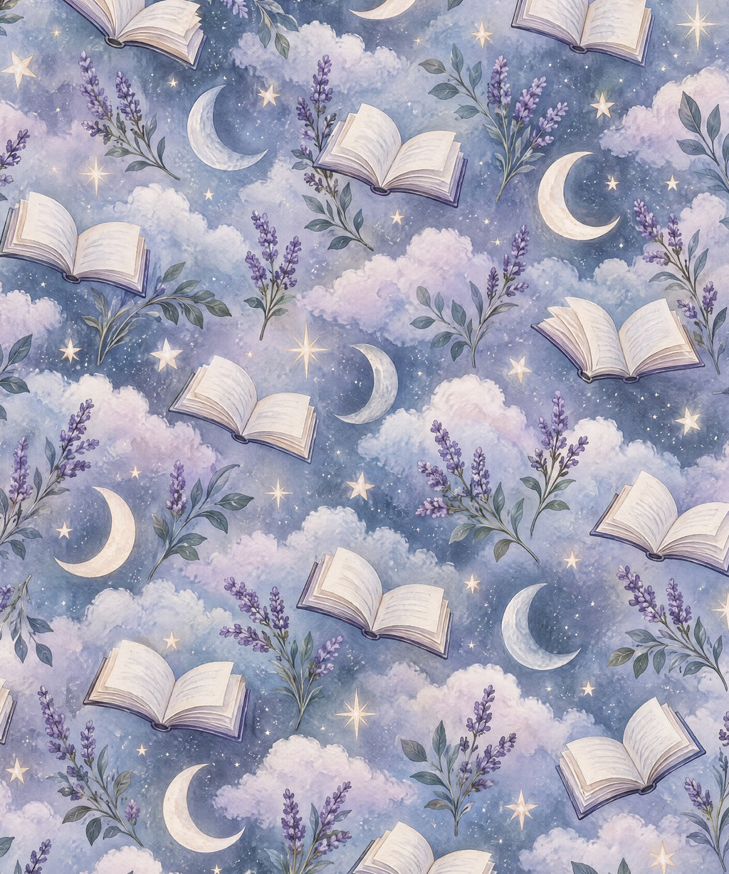 Lavender Moon Pages blanket, full design