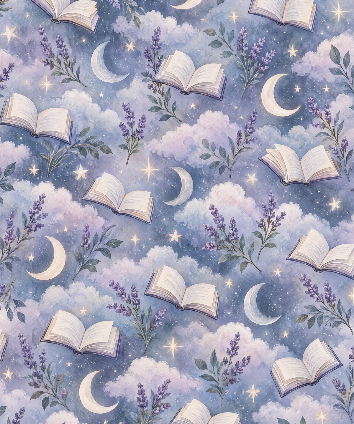 Lavender Moon Pages blanket, full design