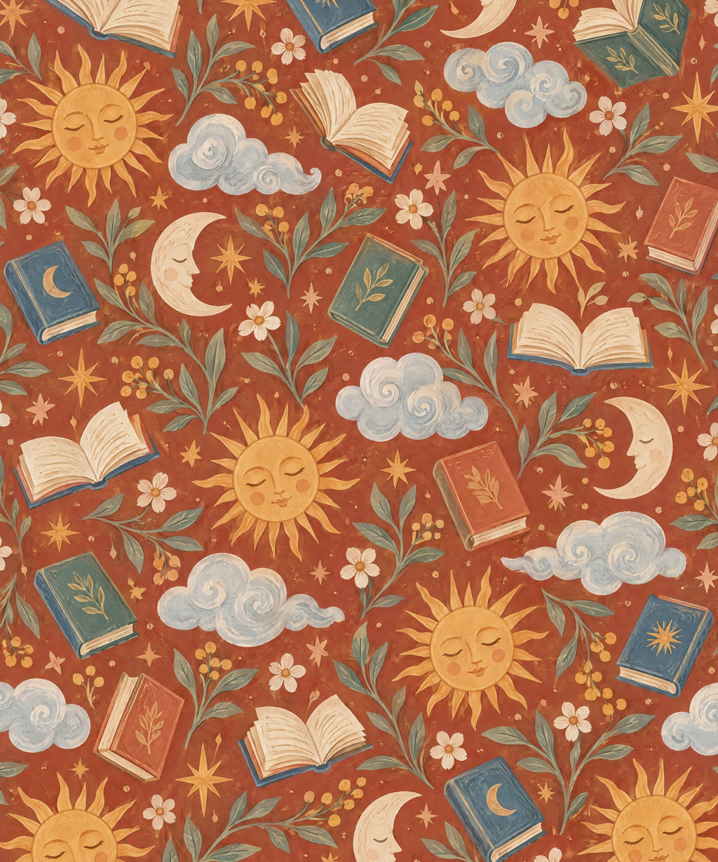 Sunlit Chapters blanket, full design