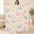 Sleepy Little Books blanket, held open