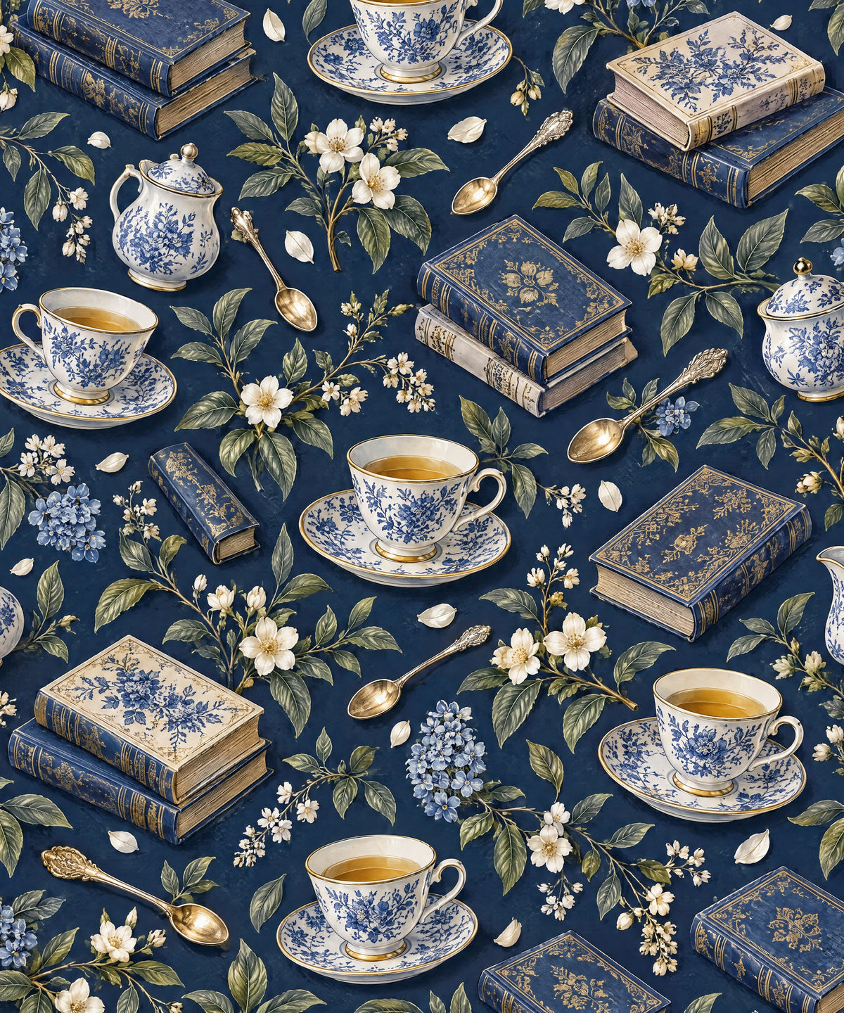 Porcelain and Prose blanket, full design
