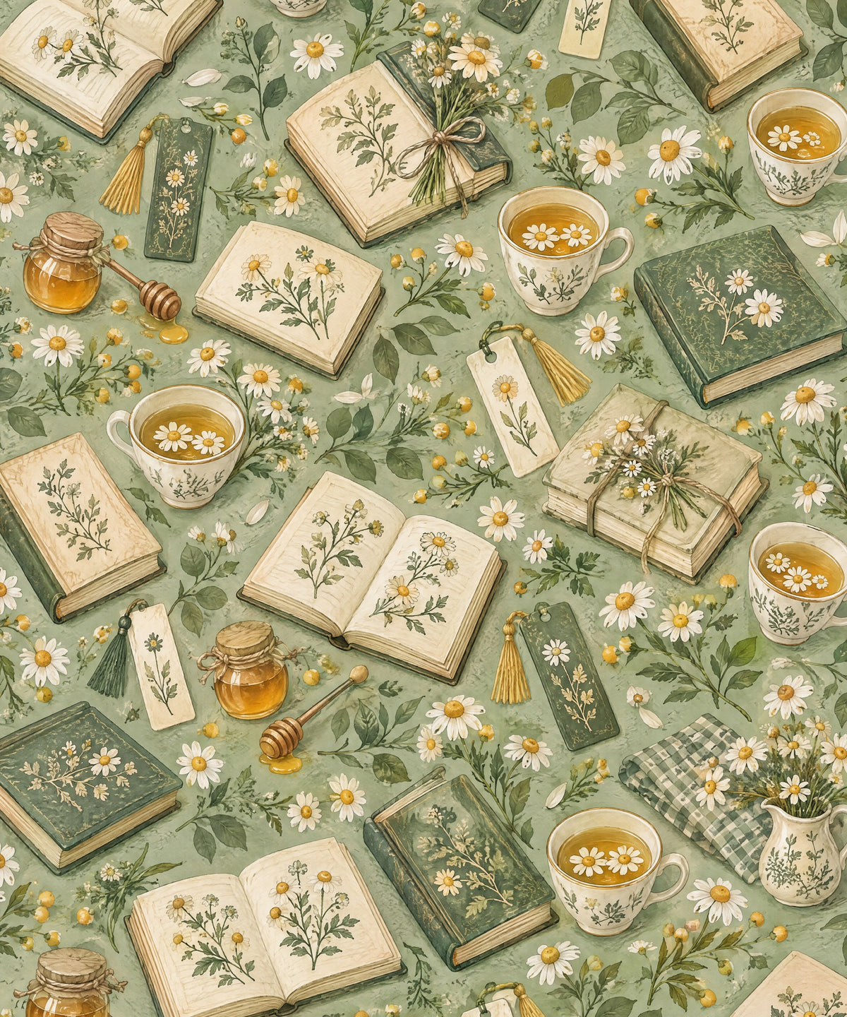 Chamomile Reading blanket, full design