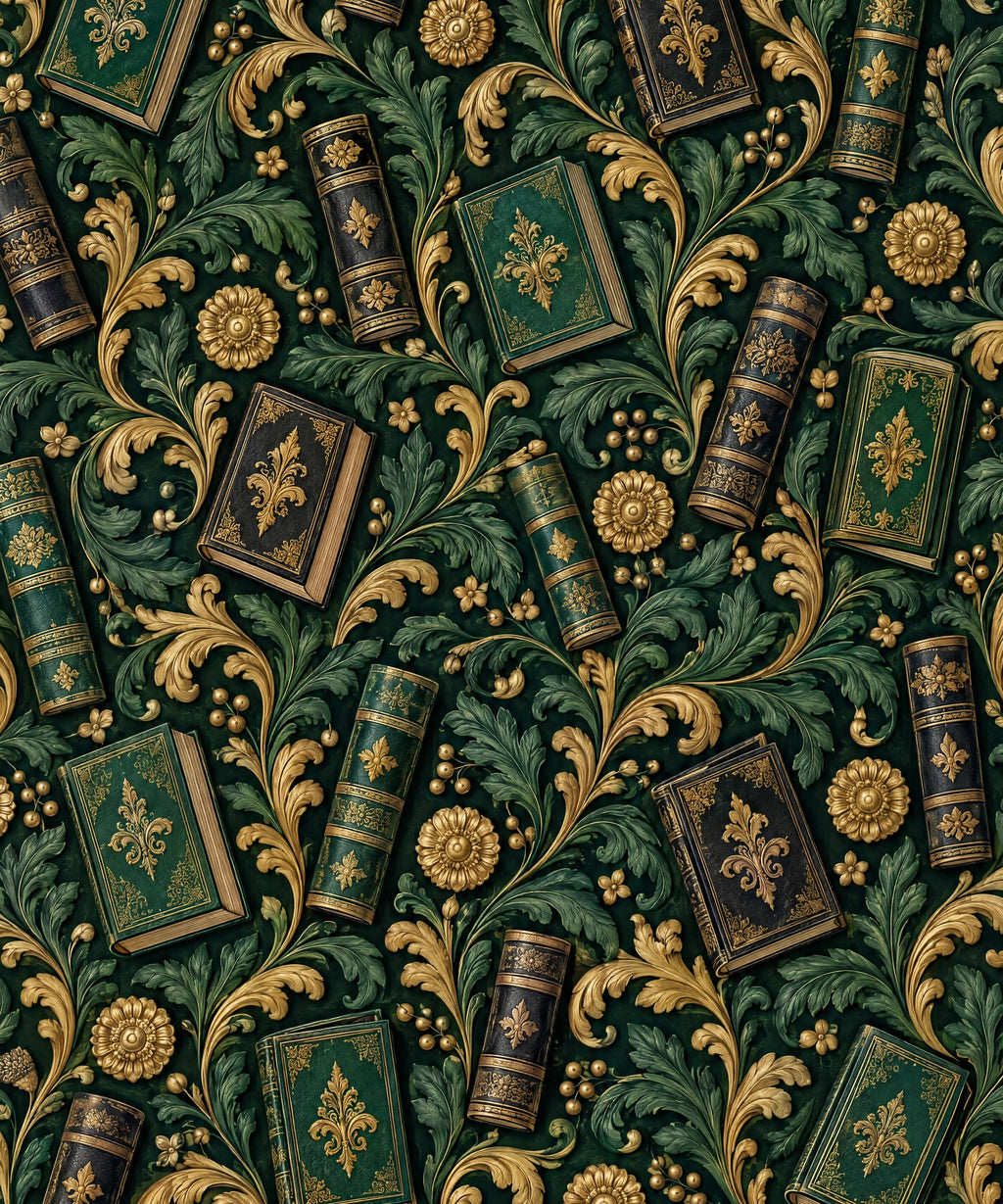 Emerald Gilt Bindings blanket, full design