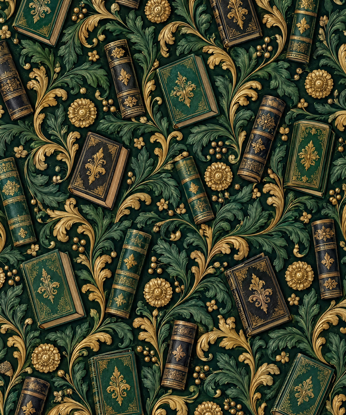 Emerald Gilt Bindings blanket, full design