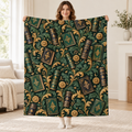 Emerald Gilt Bindings blanket, held open