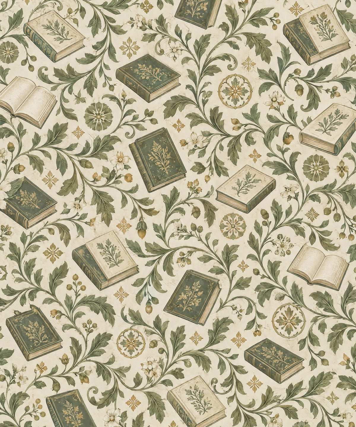 Sage Endpapers blanket, full design