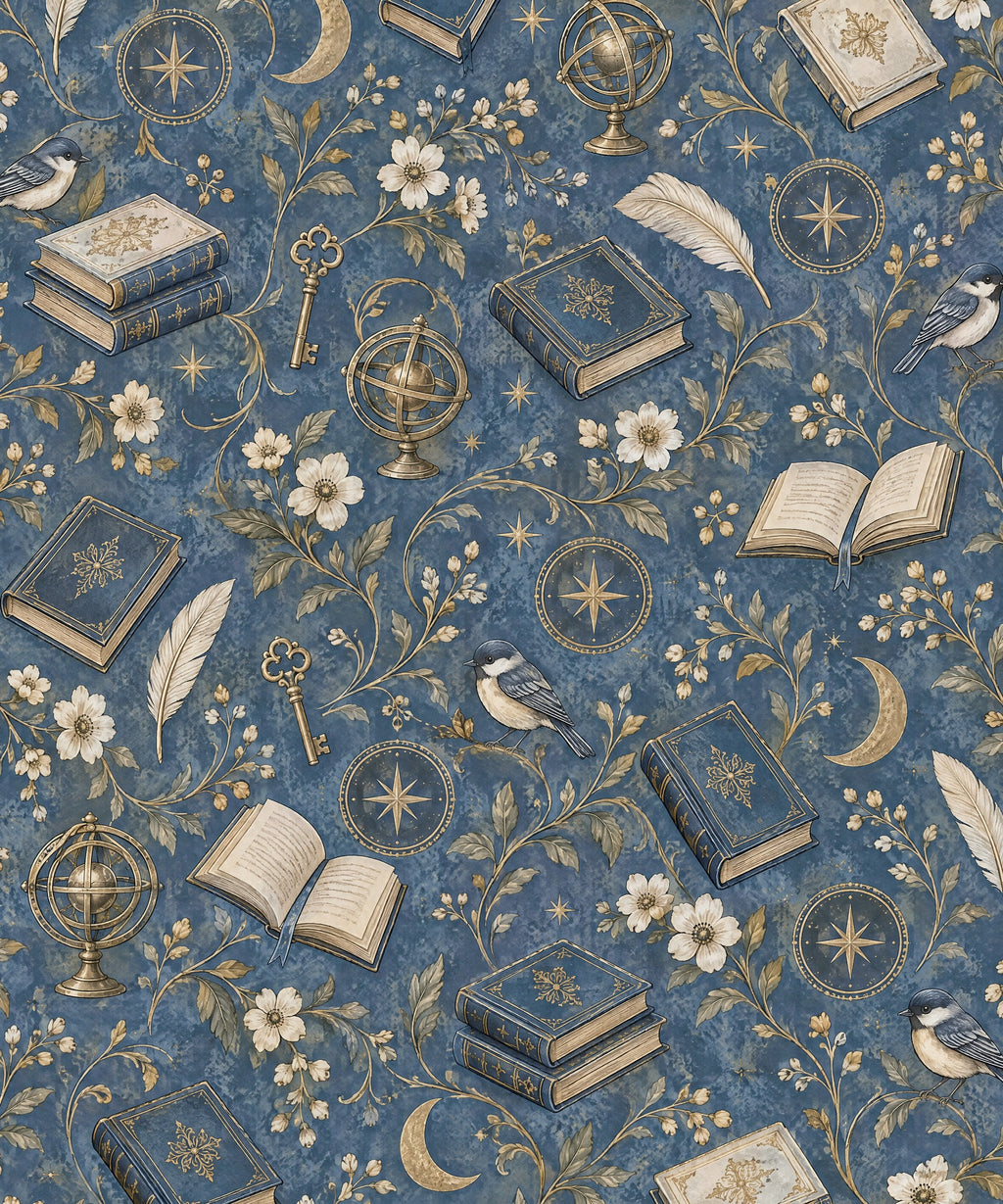 Blue Bindery Tiles blanket, full design