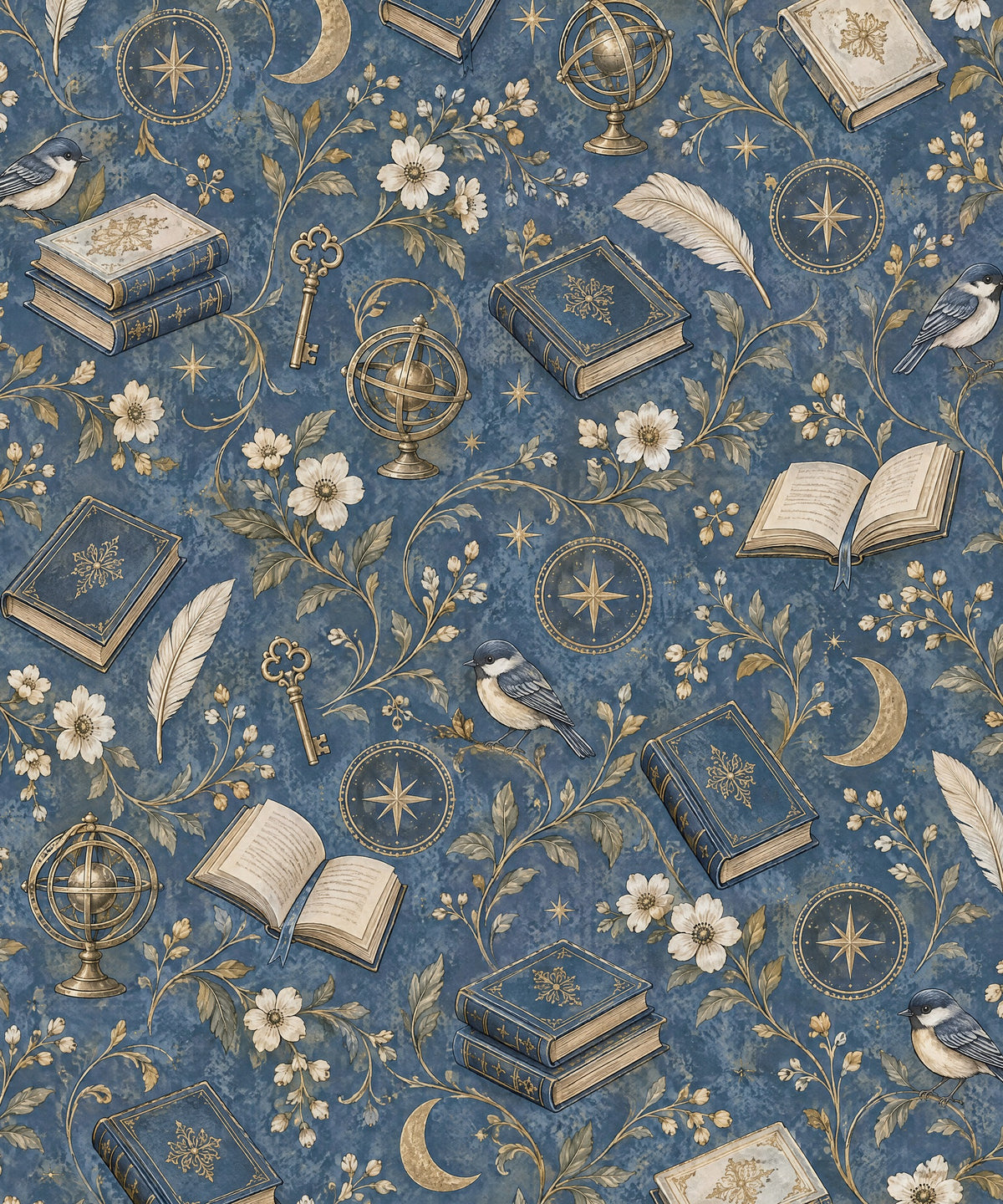 Blue Bindery Tiles blanket, full design