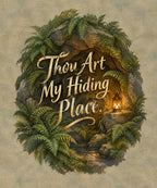 Thou Art My Hiding Place. blanket, full design