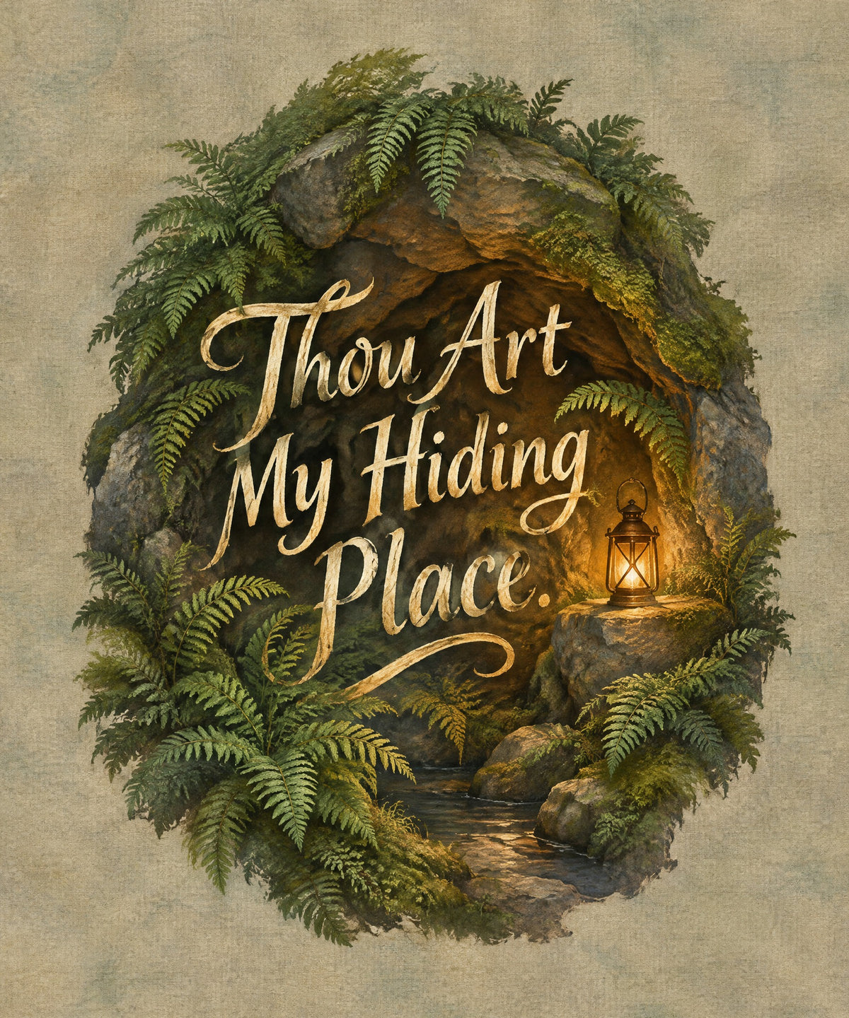 Thou Art My Hiding Place. blanket, full design