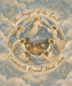 The Angel of the Lord Encampeth Round About Them. blanket, full design