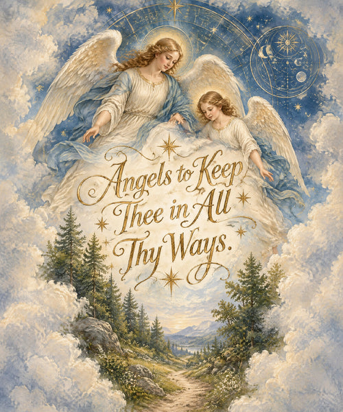 Angels to Keep Thee in All Thy Ways. blanket, full design