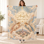 Holy Angels, Watch over Us. blanket, held open