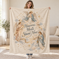 Heaven's Hosts Stand Near. blanket, held open
