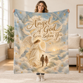The Angel of God Goes Before You. blanket, held open