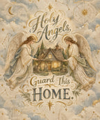Holy Angels, Guard This Home. blanket, full design