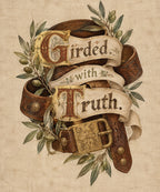 Girded with Truth. blanket, full design